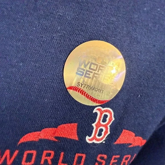Majestic Boston Red Sox 2018 World Series Champions Mookie Betts Navy Shirt XL - Picture 3 of 8